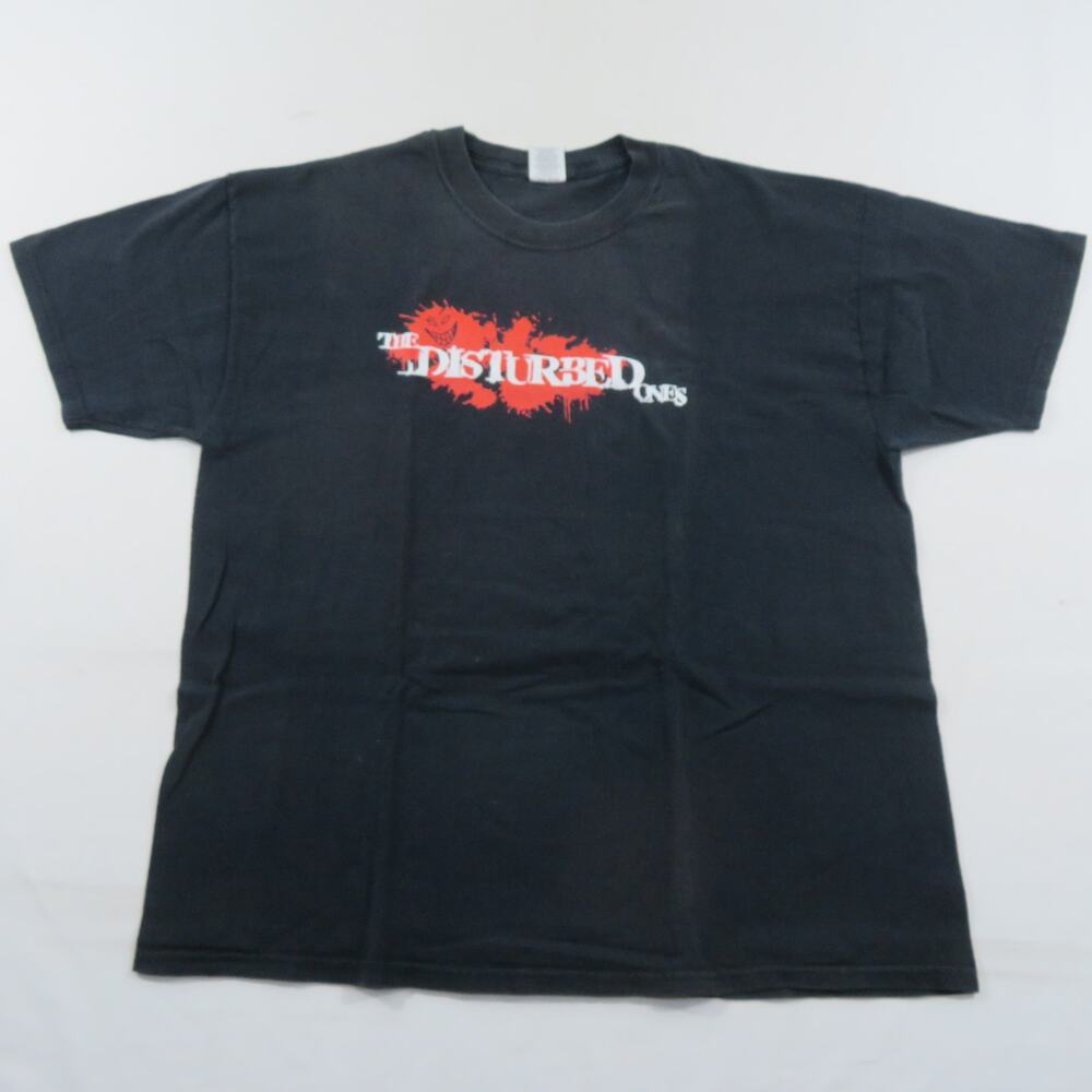 Disturbed T-Shirt Band Rock Black White Sz XL Jerzees Y2K